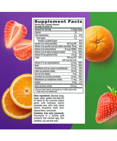 Vitafusion Multi+ Immune Support Adult Gummy Vitamins - Vitamin C, Zinc, & Multivitamins - 90 Count - Buy Online on GoSupps.com