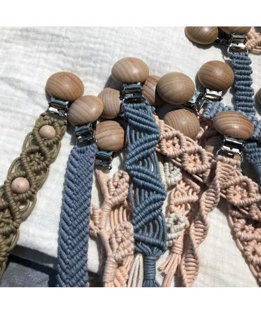 TSBB Crochet Pacifier Clip Chain - Woven Cotton Rope BPA Free DIY Dummy Nipple Holder - International Shipping Available - Buy Online on GoSupps.com