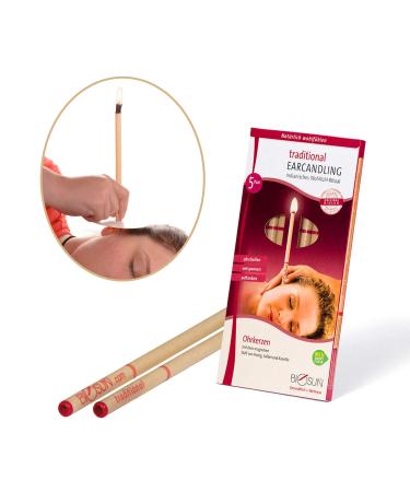 5 Pairs (10) BIOSUN Indian Hopi Ear Candles for Blocked Ears Beeswax with Filter | Natural and Organic | Includes 2 Protective Discs