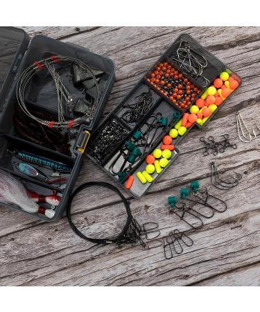 Dr.Fish Surf Fishing Tackle Kit - 269 Piece Saltwater Lures Set with Box | Bucktail Jigs, Pompano Rig, Walking Bait, Pier, Surf Casting Sea Tackle Kits | Lead Pyramid Sinkers - Buy Online on GoSupps.com