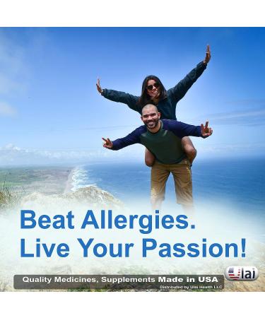 1000 Allergy Medication Capsules | Made in USA | Diphenhydramine HCl 25mg | Sinus Relief | Compare to Benadryl | Ulai - Buy Online on GoSupps.com