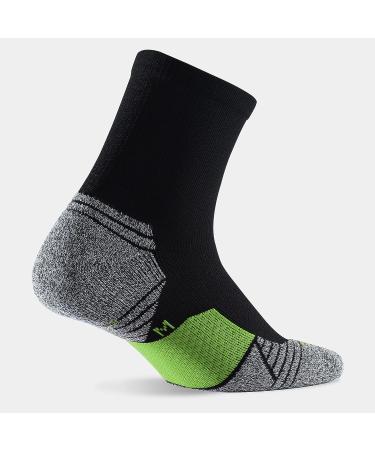 WANDER Men's Athletic Ankle Socks 6 Pairs - Black Green - Sizes 10-12 | Running & Cycling Low Cut Sport Socks - Buy Online on GoSupps.com
