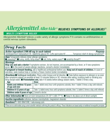 Nature's Way AllerAide Allergy Relief Tablets - 40 Count - Buy Online on GoSupps.com