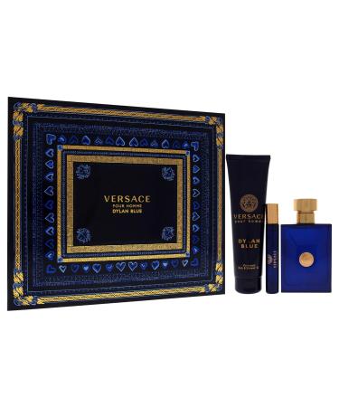 Versace Dylan Blue by Versace for Men - 3 Pc Gift Set 3.4oz EDT Spray 0.3oz EDT Spray 5.0oz Bath and Shower Gel Floral 1.23 Ounce (Pack of 3) - Buy Online on GoSupps.com
