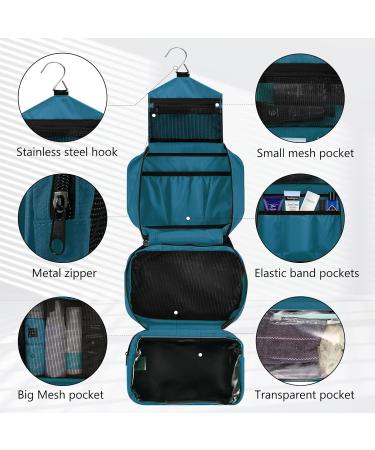 Homchen Waterproof Hanging Travel Toiletry Bag - Portable Cosmetic Wash Bag for Men and Women (L E-Green) - Buy Online on GoSupps.com