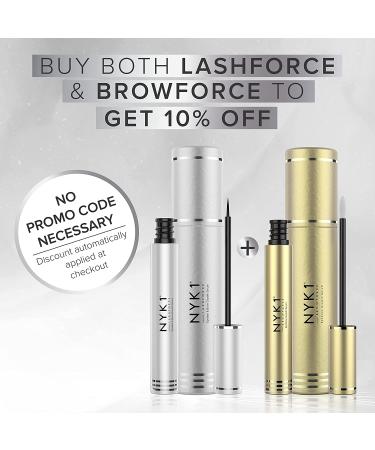 LashForce Eyelash Growth Serum (8ml) - NYK1 Eyelash & Eyebrow Growth Serum for Thicker, Longer Natural Lashes - Buy Online on GoSupps.com