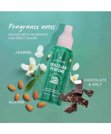 Brazilian Perfume for Women: Long Lasting Brazilian Fragrance - contains vanilla chocolate salt and sandalwood - Natural Sweet and Comfortable Hair and Body Fragrance 3.4fl Oz (100 ml) - Buy Online on GoSupps.com