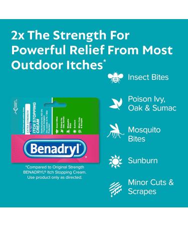 Benadryl Extra Strength Cream 1 OZ - Fast Relief for Itching and Rashes - Buy Online on GoSupps.com