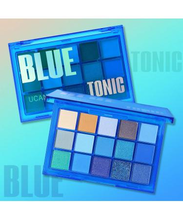 UCANBE Bright Neon Eyeshadow Makeup Palette High Pigmented Eyes Shadow Colorful Vibrant Creamy Make Up Pallets Kit 15 Shades - Blue Tonic - Buy Online on GoSupps.com