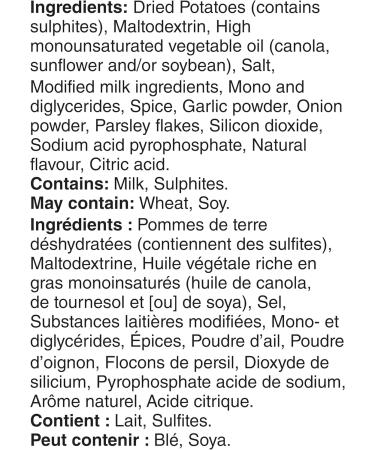 BETTY CROCKER Mashed Potatoes Butter and Herb Flavour Made with Real Potatoes 215 Grams Package of Mashed Potatoes - Buy Online on GoSupps.com