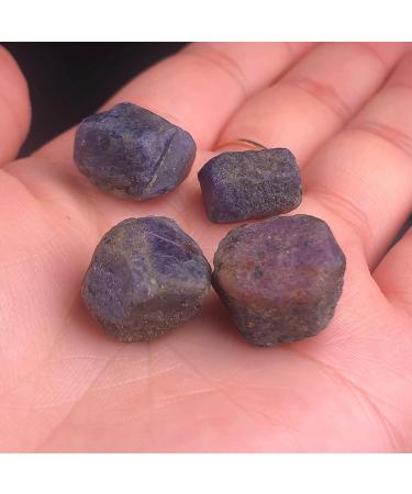 Natural Crystal Rough Natural Crystal 4pcs Natural Corundum Raw Stones Natural Rough Gemstone Crystal Specimen Stone Collection - Buy Online on GoSupps.com