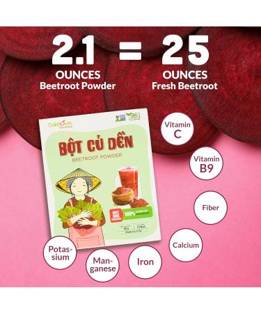 DalaHouse 100% Freeze-Dried Beetroot Powder Natural Nitric Oxide Support Clean Energy Boost for Smoothies & Pre-Workout Drinks (20 Sachets x 2.1 oz) - Pack of 1 Beetroot Powder Pack 1 - Buy Online on GoSupps.com