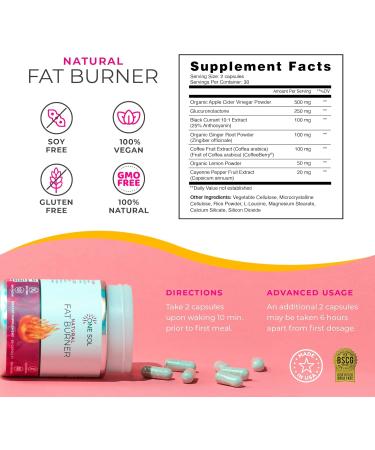Women's One Sol Fat Burner: Natural Metabolism Booster for Energy, Mood, and Appetite Control - Gluten-Free & Soy-Free - Buy Online on GoSupps.com