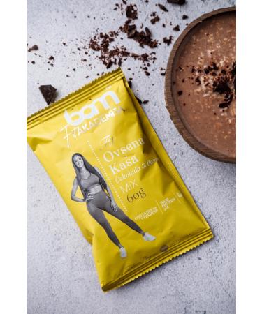 BAM Oatmeal Chocolate and Banana Protein Porridge Healthy Breakfast Snack 1 x 60g Bag - Buy Online on GoSupps.com