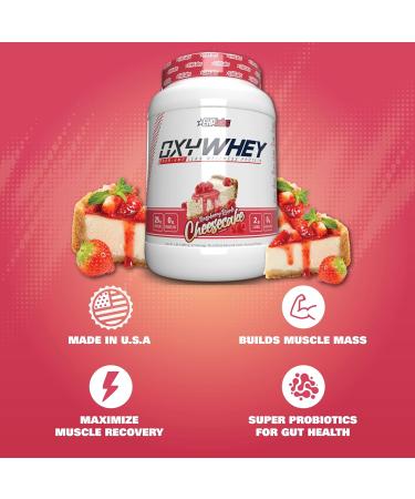 EHP Labs OxyWhey Whey Protein Isolate Powder - 25g of Whey Isolate Protein Powder Meal Replacement Shake Sugar Free Protein Powder - 27 Serves (Raspberry Ripple Cheesecake) - Buy Online on GoSupps.com