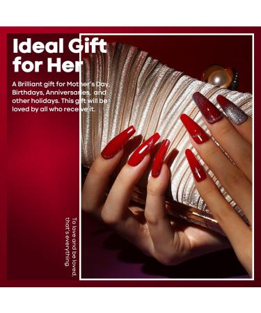 TEEROVA Gel Nail Polish Set - 6 Colors Popular Nail Gel Polish All Seasons Soak Off LED Nail Lamp Gel Nail Kit Manicure DIY Home Salon Nail Art Gifts Box (D) - Buy Online on GoSupps.com