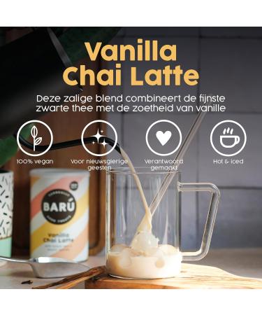 Bar Vanilla Chai Latte 24 sachets x 20g Pr paration instantan e au th noir vanille & pices Vegan naturel sans ar mes artificiels Fait main en Belgique - Buy Online on GoSupps.com
