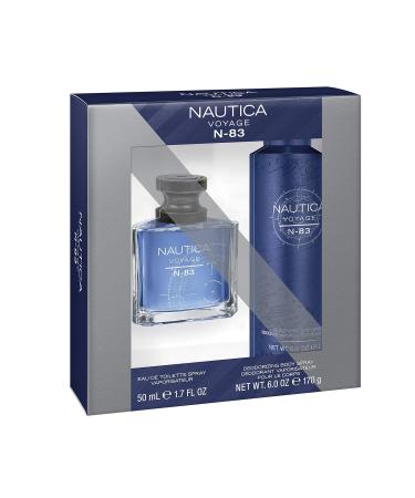 Nautica Voyage N83 2-Piece Gift Set with 1.7-Ounce Eau de Toilette and 6-Ounce Body Spray Total Retail Value $40.00 - Buy Online on GoSupps.com
