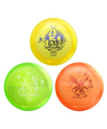 Yikun Professional Disc Golf Set | 3 in 1 | Includes Driver,Mid-Range and Putter | 165-176g | PDGA & WFDF Certification, Superb Wind Breaking and Flying Capabilities