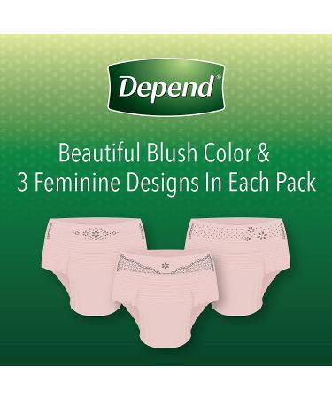 Depend Fit-Flex Women's Incontinence Underwear, Disposable, Maximum Absorbency, Medium, 30 Count - Blush - Buy Online on GoSupps.com