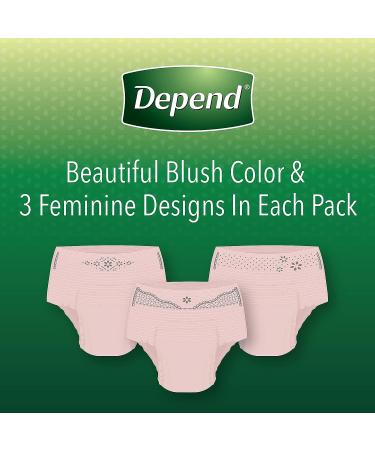 Depend Fit-Flex Adult Incontinence Underwear for Women - Maximum Absorbency - X-Large 26 Count - Blush - Buy Online on GoSupps.com