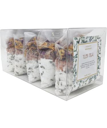 Natural & Organic Tub Tea with Bath Salts - Handmade Herbal Soak for Relaxation & Muscle Relief | Self-Soothing Bath Treatment | Great Gifts | Pack of 5 - Buy Online on GoSupps.com