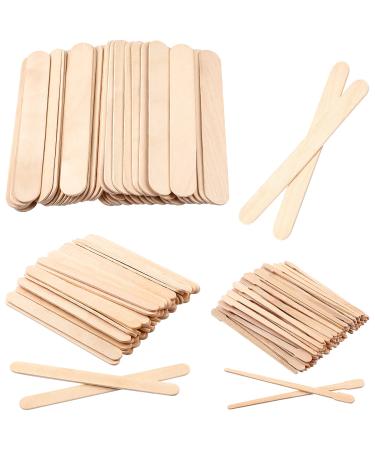 200 Pcs Assorted Style Eyebrow Wax Sticks Waxing Applicator Wooden Wax Spatulas Kit for Face and Small Hair Removal Sticks