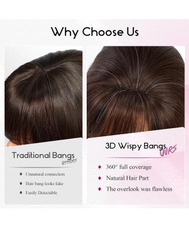 EMMOR Clip in Bangs 100% Human Hair Bangs with 3 Non-slip Clips 360 Cover Top HairPieces with 5 inch Wispy Fringes for enhancing Women's Facial Features(Ombre Bleach Blonde) 3D Wispy Bangs Ombre Bleach Blonde - Buy Online on GoSupps.com