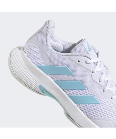Adidas Women's Courtjam Control Tennis Shoes - Ftwr White/Bliss Blue - Size 37 1/3 EU - International Shipping Available - Buy Online on GoSupps.com