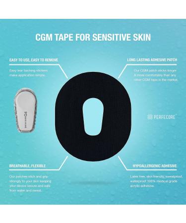 30-Pack Dexcom G6 Adhesive Patches - Waterproof Sensor Cover Tape for Diabetics - Black - Buy Online on GoSupps.com