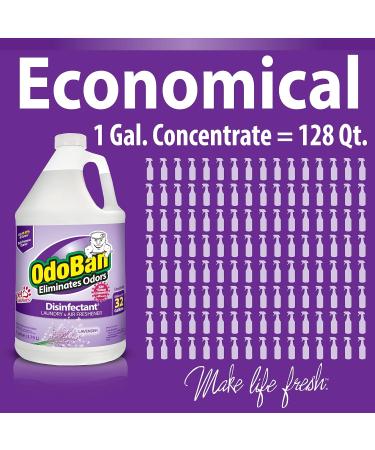 OdoBan Disinfectant & Odor Eliminator Set - 2x32oz Spray & 1 Gallon Concentrate Lavender Scent - International Shipping Available - Buy Online on GoSupps.com