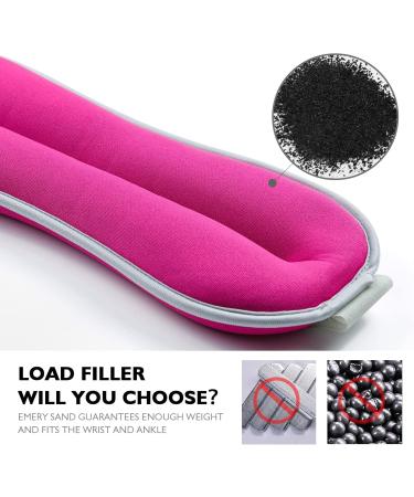 Coli Pet 3kg Adjustable Wrist Weights for Men & Women - Perfect for Fitness Walking Jogging Gymnastics & Strength Training - Rose Red - Buy Online on GoSupps.com