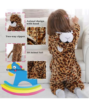 Doladola Unisex Baby Leopard Hooded Romper | Toddler's Cartoon Animal Jumpsuit 0-3 Months - Buy Online on GoSupps.com