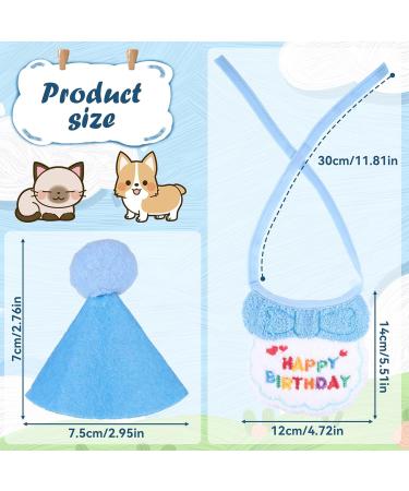 EUOOVM Cute Birthday Bandana Set for Dogs & Cats | Pet Birthday Decorations for Boys & Girls | Kitten Birthday Hat - Buy Online on GoSupps.com
