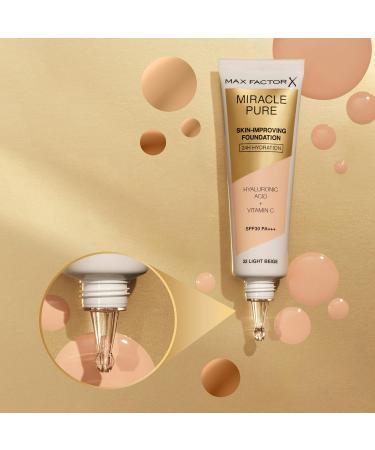Max Factor Miracle Pure Foundation Deep Bronze 82 - Long-lasting Coverage for a Flawless Finish - Buy Online on GoSupps.com