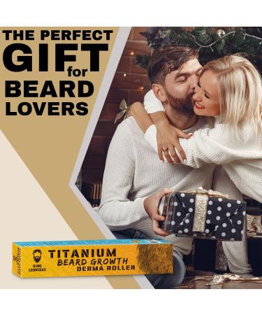 King Leonidas Beard Derma Roller 0.30mm Titanium Micro-Needling for Men - Facial Hair & Beard Growth - Buy Online on GoSupps.com