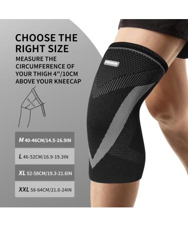 Kniebandage 2 Pack - Breathable Anti-Slip Knee Supports for Men & Women | Orthopedic Compression for Meniscus Tears | Sports Knee Support | Black Basic (Couple) - Buy Online on GoSupps.com