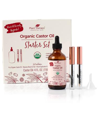 Plant Therapy USDA Organic Castor Oil Starter Set - 100% Pure, Cold Pressed & Hexane Free for Conditioning, Healing, and Hair Growth - 6 Piece Set - Buy Online on GoSupps.com