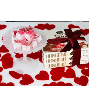 Cerez Pazari Turkish Delight Vegan Soft Candy Dessert Glucose Free -Loukoumi- with Rose Flavor - 454g - Buy Online on GoSupps.com