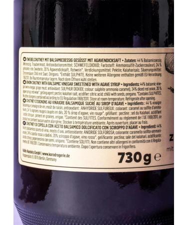 KoRo Balsamic Onion Chutney 730g - Sweet & Sour with Caramelized Onions & Agave Syrup - International Shipping Available - Buy Online on GoSupps.com