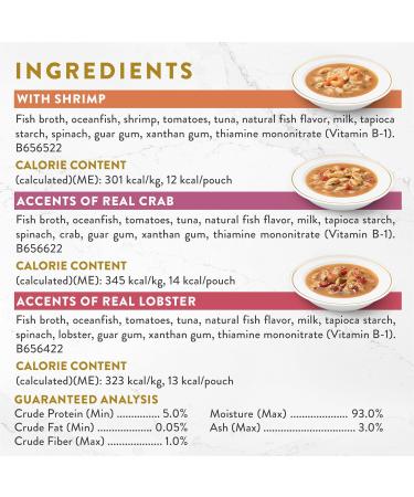 Fancy Feast Limited Ingredient Cat Food Complement Variety Pack - Seafood Bisque Collection, 12 Pouches - Buy Online on GoSupps.com