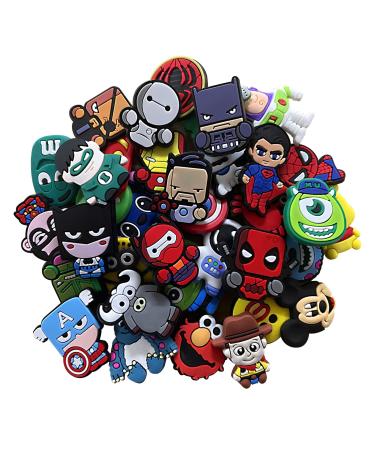 36,60 PCS PVC Cartoon Anime Croc Charms,Shoe Charms Crocs for Kids,Crocs Charms for Boys 36 Pcs