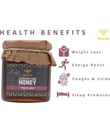 Raw Honey Polyflora 100% Authentic and Natural Sweet Honey Pure Honey from The Mountains of Andalusia Spain Unfiltered Unpasteurised and Unprocessed 300g HoneyZee - Buy Online on GoSupps.com