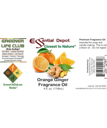 Buy Orange Ginger Fragrance Oil 4 oz - Premium Scent in Amber Glass Bottle - International Shipping - Buy Online on GoSupps.com