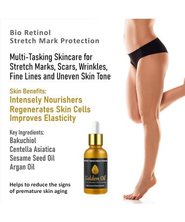 Stretch Mark & Scar Treatment Oil | Bio Retinol for Skin Tone & Protection - 1.0 Fl Oz - Buy Online on GoSupps.com