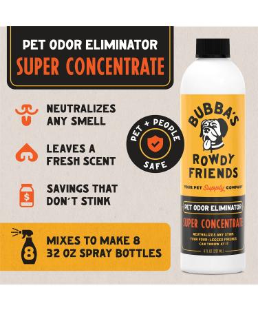 Bubba Pet Odor Eliminator Concentrate - Neutralize Dog & Cat Odor on Furniture and Carpets - Makes 2 Gallons - Buy Online on GoSupps.com