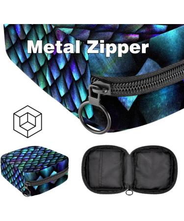Shop Aesthetic Portable Women's Binding-Up Bags | Menstrual Cup & Pad Pockets for Teens | Mermaid Scales Design - Buy Online on GoSupps.com
