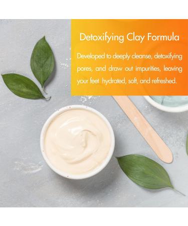 SPA REDI Clay Mask - Mandarin 16 Oz | Deep Cleansing & Detoxifying Bentonite Clay for Pedicure & Body - Buy Online on GoSupps.com