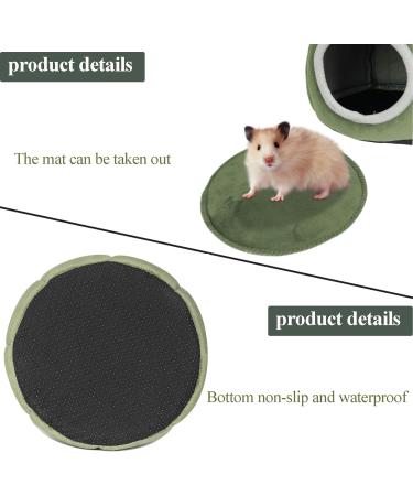 Kuivoo Hamster House Small Pet Bed Soft Warm Cage Cave Multifunctional Hideout Nest with Removable Pad For Young Guinea Pig Hedgehog Chinchillas Squirrel Rat - Buy Online on GoSupps.com