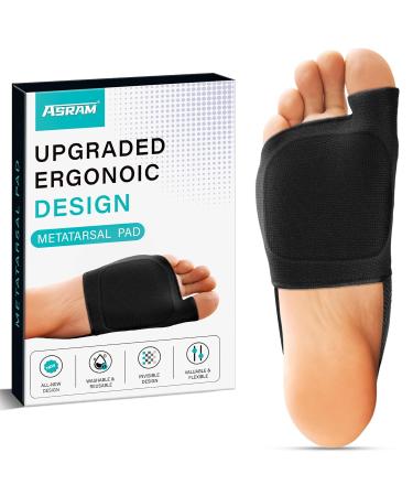ASRAM Metatarsal Pads with Gel Pad - BLACK-01 - S:WOMEN 7.5-9 MEN 5-7